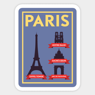 Paris Poster Design Sticker